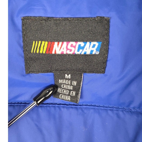 NASCAR Jimmie Johnson #48 Puffer Jacket Men's Medium Blue Full Zip Racing - Picture 5 of 10